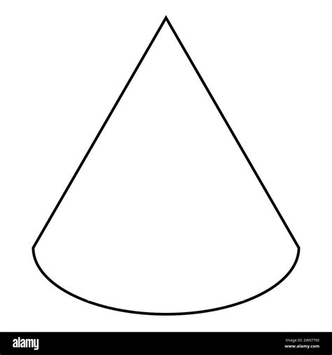 cone shape black  white vector illustration stock vector image