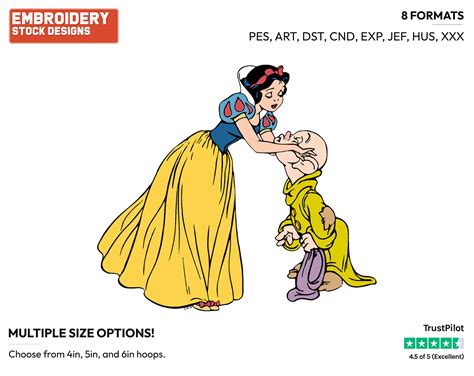 Snow White Kissing Dopey - Disney's Snow White and the Seven Dwarfs