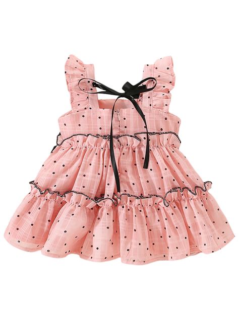 Canis Adorable Baby Girls Summer Dresses with Sleeveless Bow Front ...