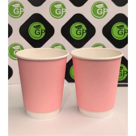 jual papercup double wall  oz pink putih harga   pcs