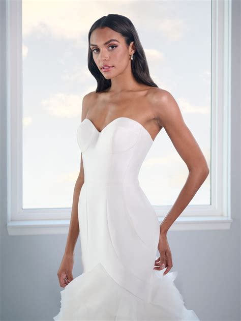 Strapless Ruffled Wedding Gown by Adrianna Papell 31308 – ABC Fashion
