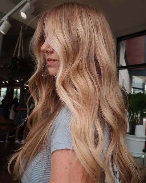 long soft blonde color red blonde hair warm blonde hair copper