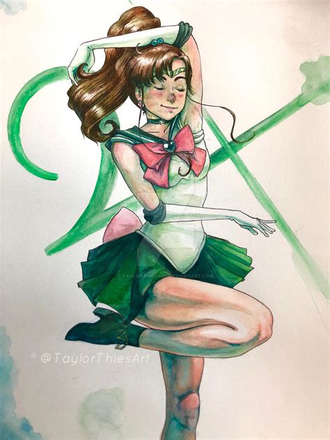 Sailor Jupiter Fan art (Watercolor) by TaylorThiesArt on DeviantArt