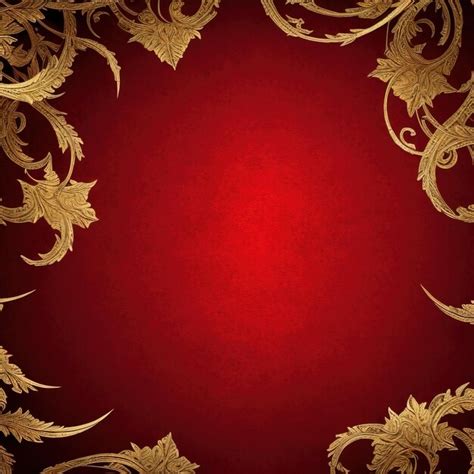 premium photo  red background   gold design   gold