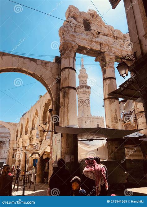 Historic Architecture in Old Town of Damascus, Syria Editorial Image