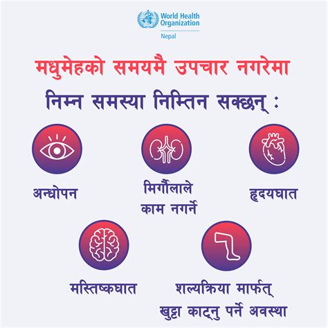 What can untreated diabetes cause? (Nepali language)