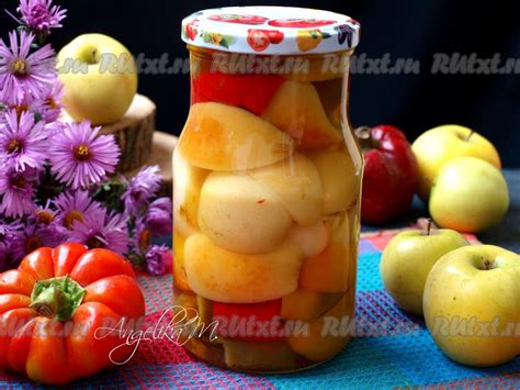 Перец, маринованный с яблоками на зиму: 9 фото в рецепте