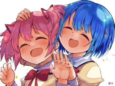 madoka kaname  sayaka miki  puella magi madoka magica hd