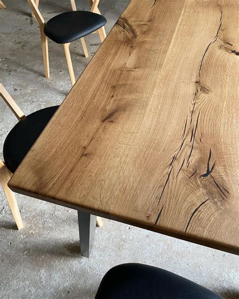 Стіл з дуба. Дубовий стіл з унікальною структурою. Loft table ...