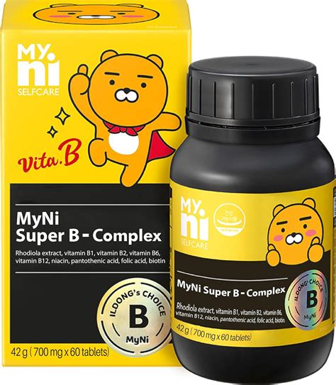 Amazon.com: myni Super B Care (60 Tablets, 30 Days) - Daily Vitamin B