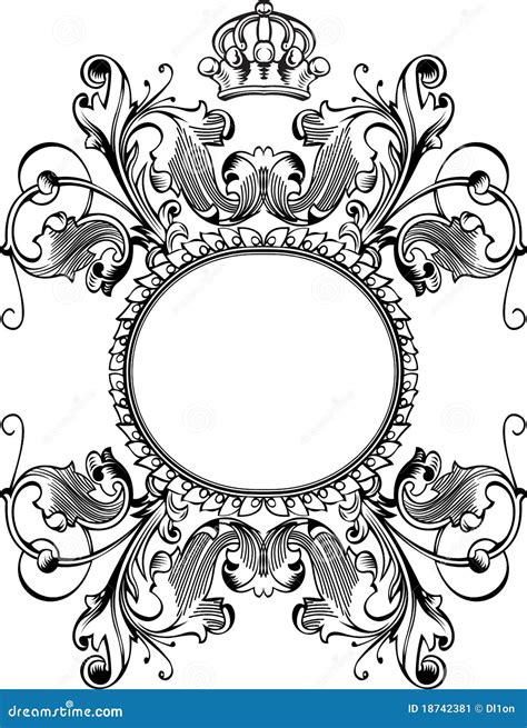 One Color Crown Vintage Curves Banner Stock Vector - Illustration of