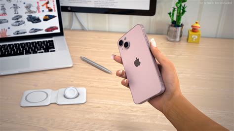 Pink Apple iPhone 13 3D Model $16 - .3ds .blend .c4d .fbx .max .ma .lxo