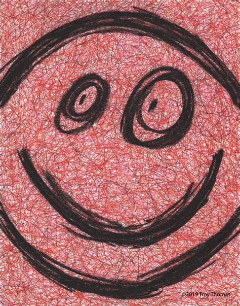 Smiley Face 190506 | Ink drawing, Scribble art, Minimalist art
