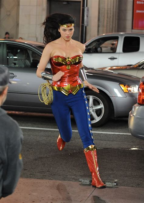 Adrianne Palicki Pictures. Adrianne Palicki on Wonder Woman set 3/29/2011