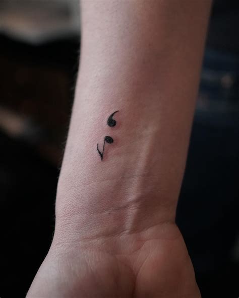 38+ Inspiring Semicolon Tattoo Designs Filled with Deep Meaning - Inked