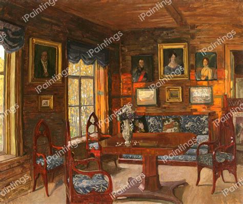 Interior of the Old House, 1912 Painting by Stanislav Yulianovich ...