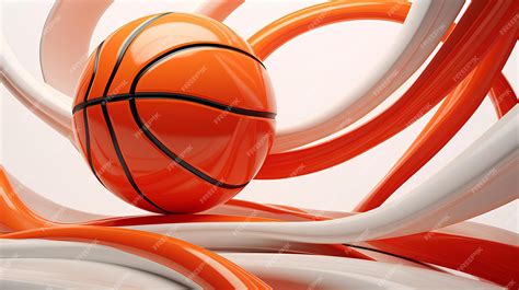 premium ai image  mindblowing  render   basketball