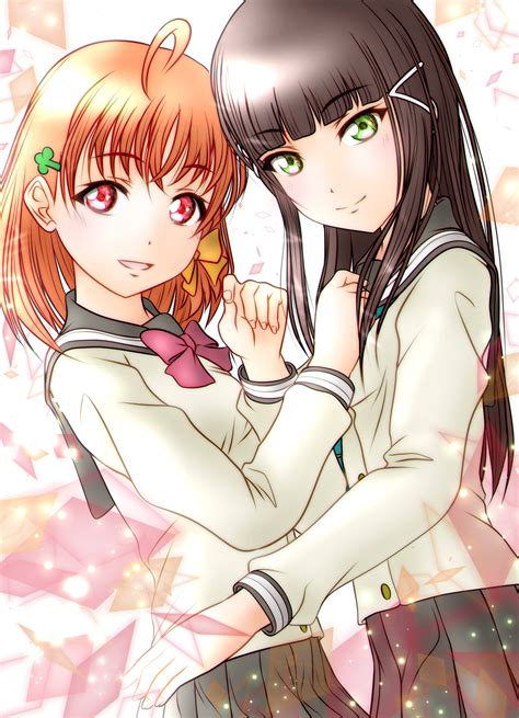 Download Anime Lesbian Chika And Dia Wallpaper | Wallpapers.com
