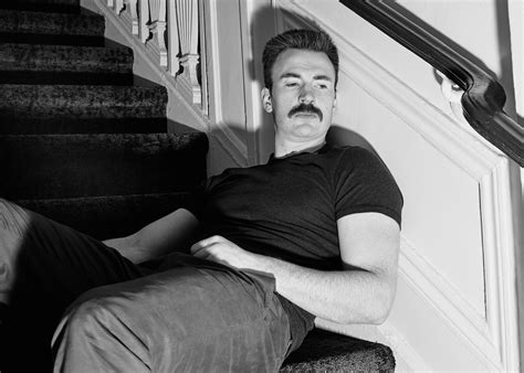 Download Chris Evans With Mustache Wallpaper | Wallpapers.com