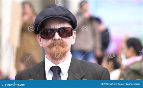 Closeup Portrait of Modern Lenin in Our Time. a Close Up of Lenin in ...