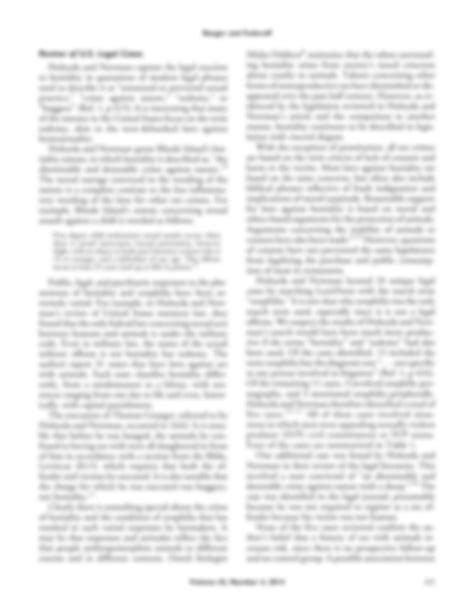 solution commentary zoophilia   law studypool