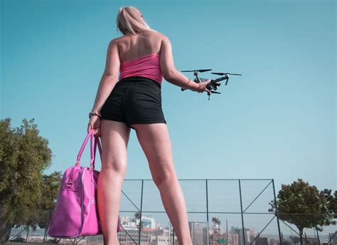 Free Images : bag, camera, dji, djimavic, drone cam, fashion, girl