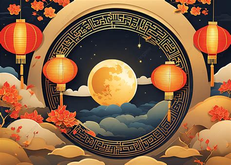 happy mid autumn festival banner featuring lantern  celebration