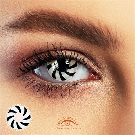 White Hypnotic Swirl Halloween Contacts - Colored Contact Lenses ...