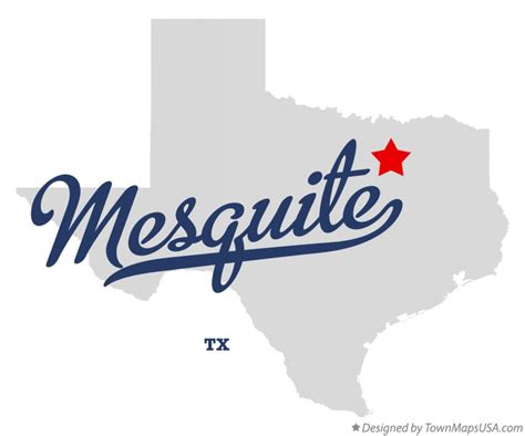 Map of Mesquite, Dallas County, TX, Texas