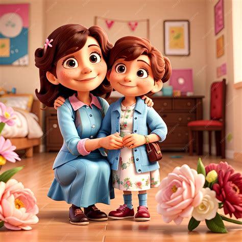 Happy Mothers Day 2024 Mom And Son | Premium AI-generated image