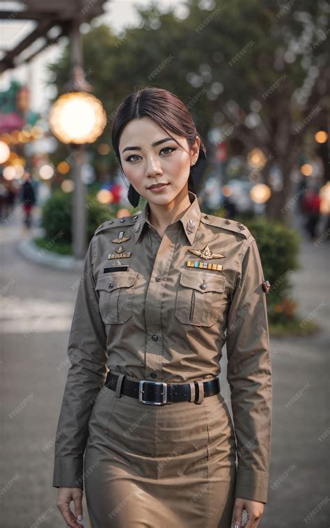 Premium Photo | Beautiful asian thailand police woman at street