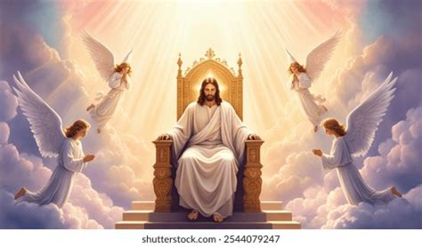 throne jesus heaven royalty  images stock  pictures