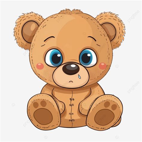 Cute Cartoon Teddy Bear Face Crying, Teddy, Bear, Face PNG Transparent ...