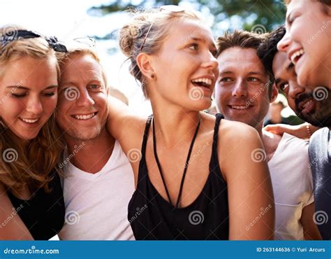 Having Fun Hanging Out with Her Friends. Friends at the Skanderborg ...