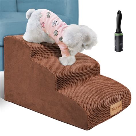 topmart  tiers foam dog rampsstepsnon slip dog stepsextra wide deep