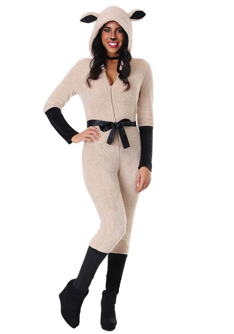 Women's Sheep Jumpsuit Costume