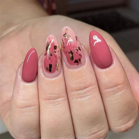 Unha Almond Decorada Rosa - Unha almond decorada: como fazer + 40 ideias para sua nail art