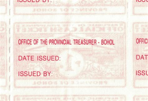 Philatelic Philippines: Official Cash Ticket: Bohol