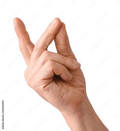 man snapping fingers  white background stock photo adobe stock