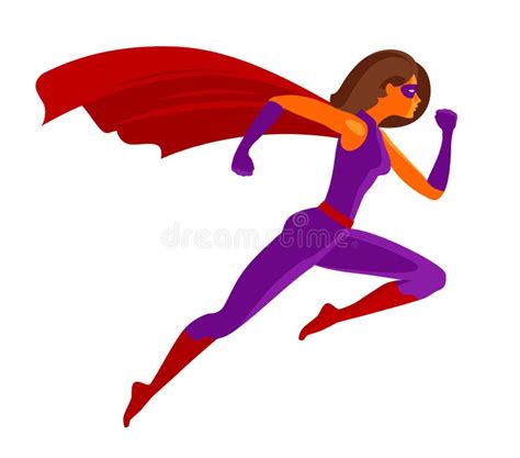 Супергерой девушки или летание Superwoman Alien кот шаржа избегает ...