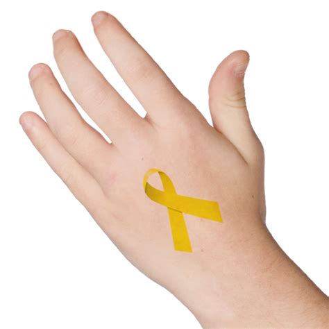 yellow awareness ribbon temporary tattoo industryprint multi store
