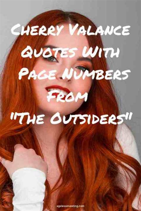 30 Cherry Valance Quotes With Page Numbers From The Outsiders | Ageless ...