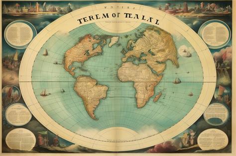 Premium AI Image | secrets of flat earth with continents Unknown worlds
