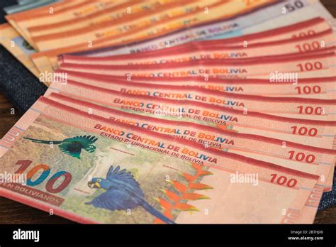 bolivian money boliviano stock photo alamy