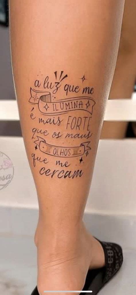 Frases Na Perna Tatuagem