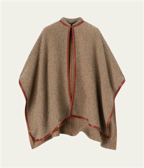 Loro Piana Sydney Leather-Trim Cashmere Knit Poncho — UFO No More