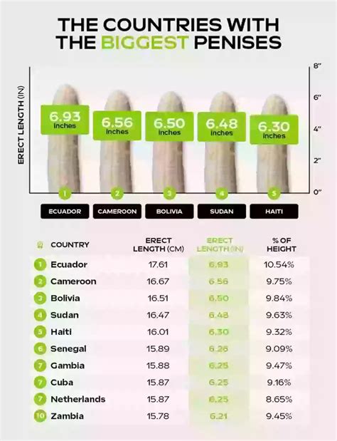 country   biggest average penis size   world revealed