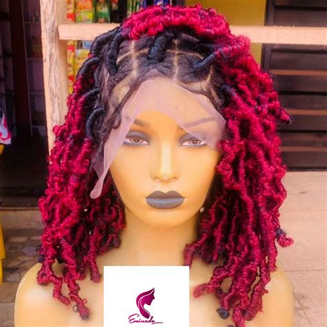 Burgundy Butterfly Locs Braided Wig | Eminado Hair