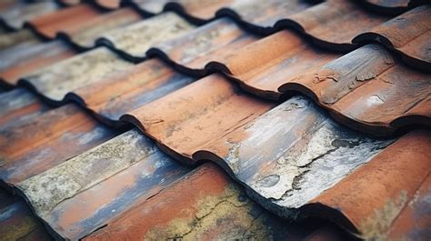 Surface Texture Closeup Construction The Rubiroid Covered Of An Old ...