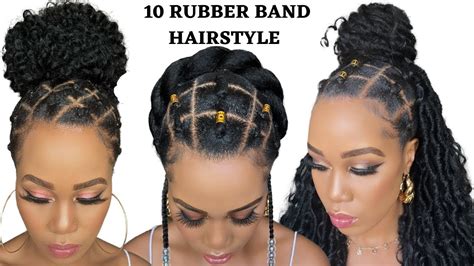 🌟10 Easy Rubber Band Hairstyles for Natural Hair Tutorial